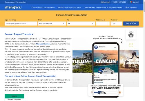 Cancun Airport Transporportation by eTransfers