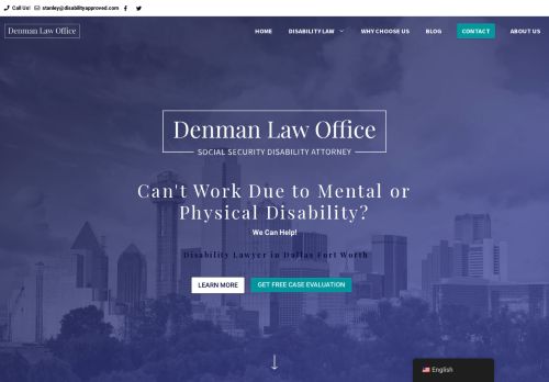 Denman Law Office | Disability Lawyer in Dallas TX