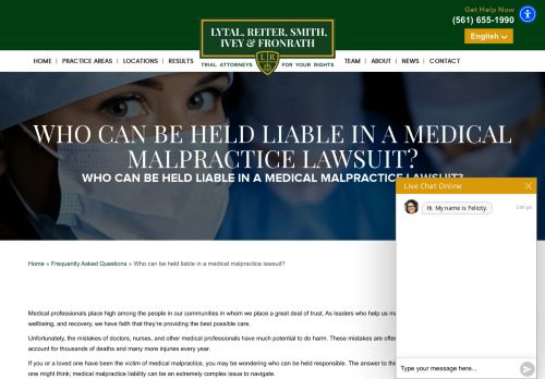 Who Can Be Held Liable in a Medical Malpractice Lawsuit