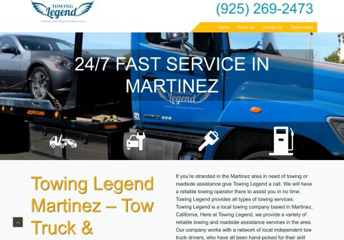 Towing Legend Martinez – Tow Truck & Roadside Assistance Services